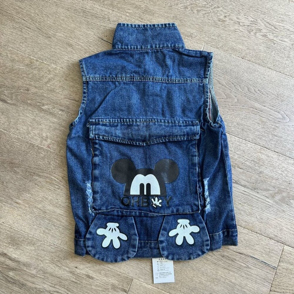 Mickey Disney Jean Denim Vest Jacket